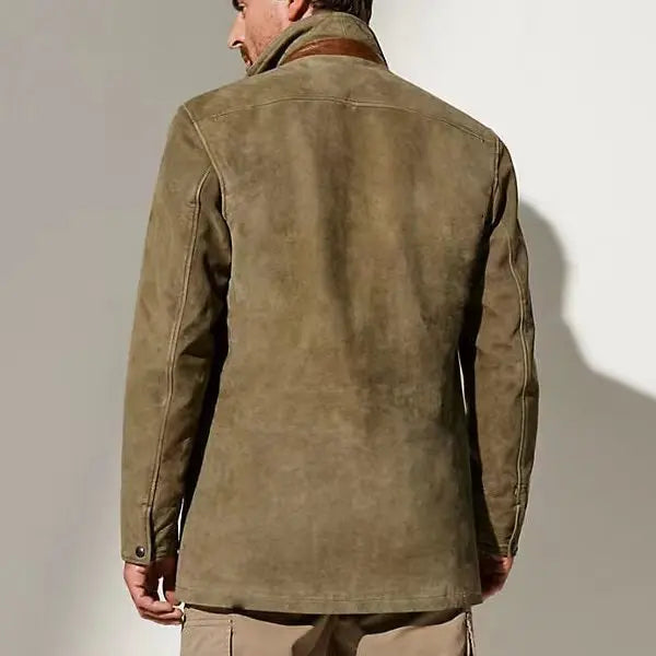 DOLCE Vintage Suede Jack met Dubbele Kraag